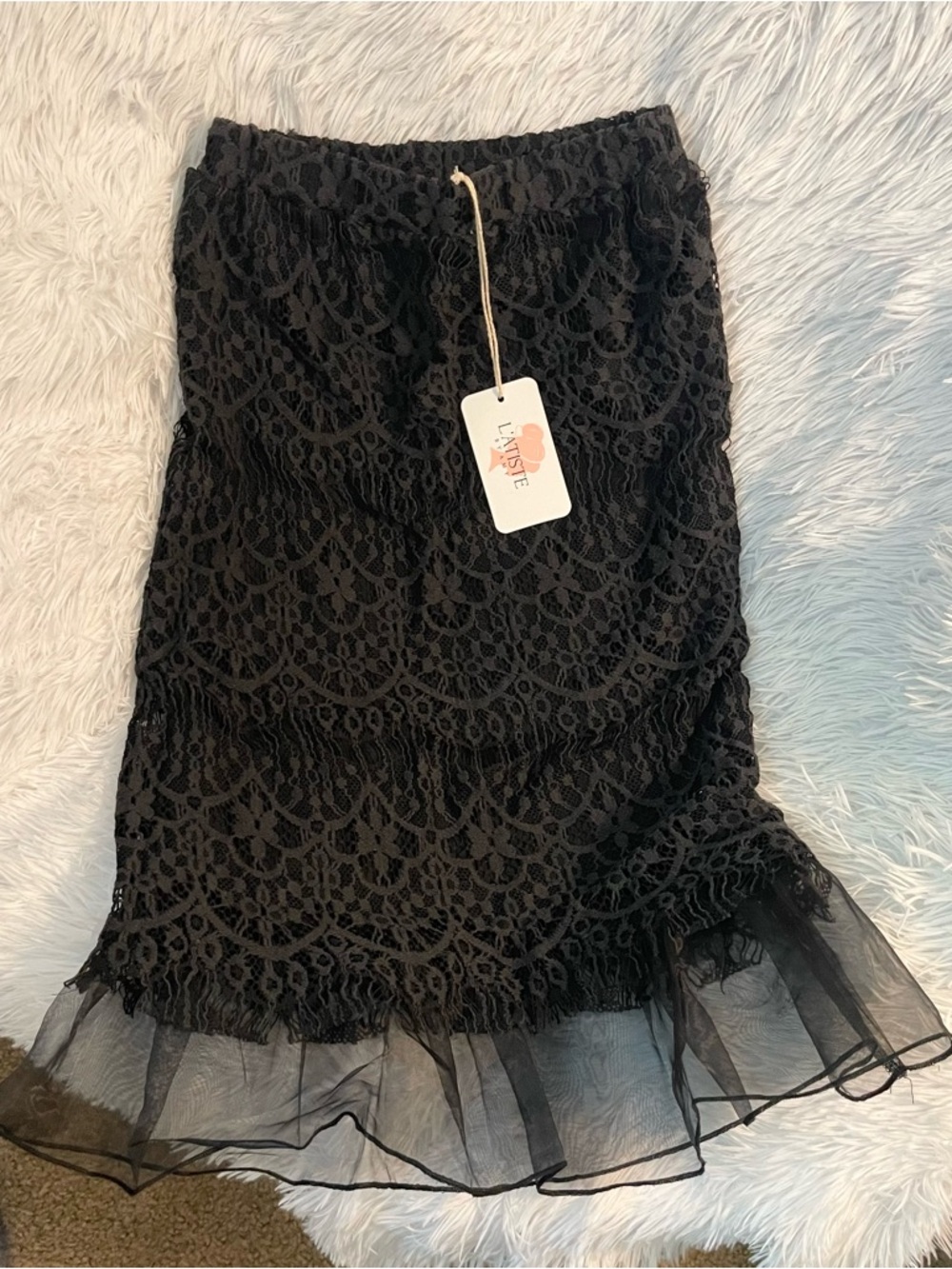 Lace office cocktail party formal skirt